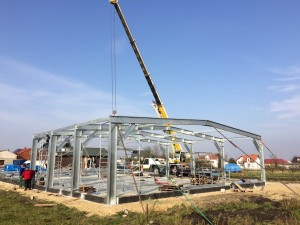 Hala stalowa ALFA  Busko Zdrój gmina Busko Zdrój, województwo świętokrzyskie, szer. 15m x dł. 30m x wys. 4m, powierzchnia 450 m2. 