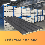 Střešní sendvičový panel TD5 100 mm PIR – izolace, pevnost a délky 5–10 m | RAL 7016; 9006