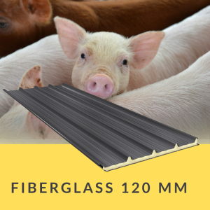 Płyta warstwowa dachowa FIBERGLASS gr. 120mm