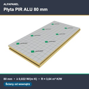 Płyta PIR ALU 80 mm
