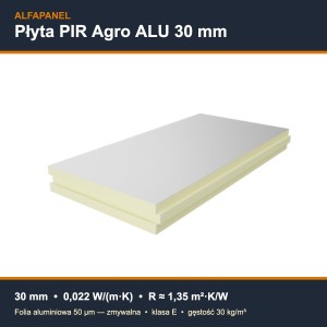 Płyta PIR Agro ALU 30 mm