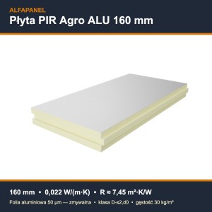 Płyta PIR Agro ALU 160 mm