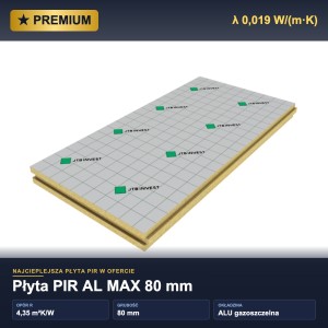 Płyta PIR AL MAX 80 mm