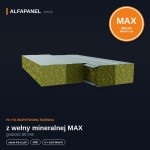 Płyta warstwowa ścienna z wełny mineralnej MAX 60 mm