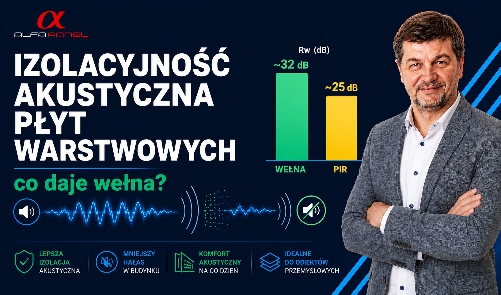 Izolacyjność akustyczna płyt warstwowych – co daje wełna?
