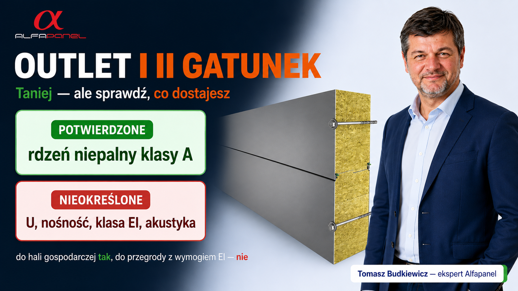 Płyta warstwowa ścienna II gatunek i outlet z wełną - jak kupić taniej